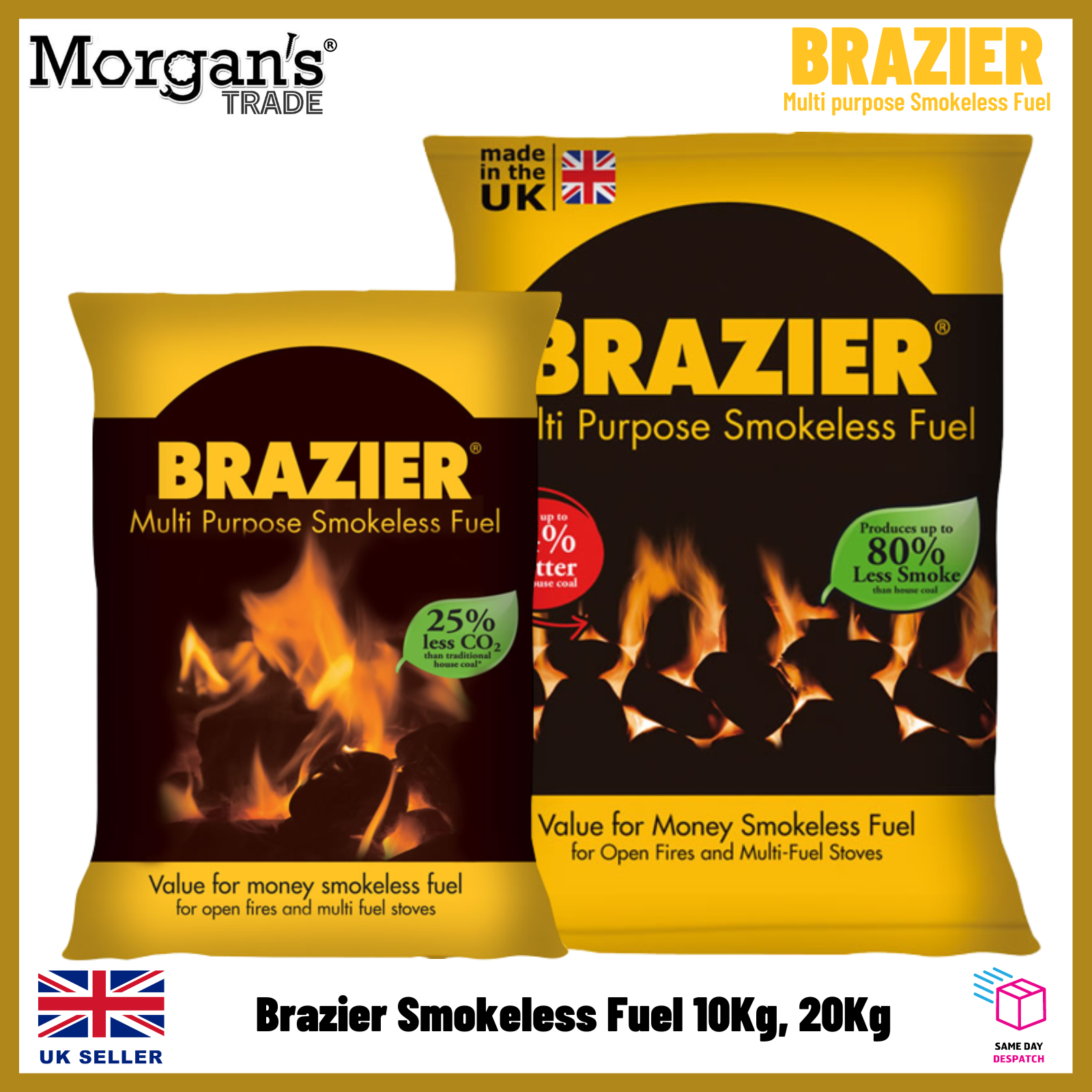 Brazier Multi Stove Smokeless Fuel Open Fire Burner High Heat Coal 10kg,  20kg | eBay
