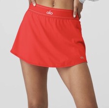 Alo Yoga Match Point Tennis Skirt Red Hot Summer XXS