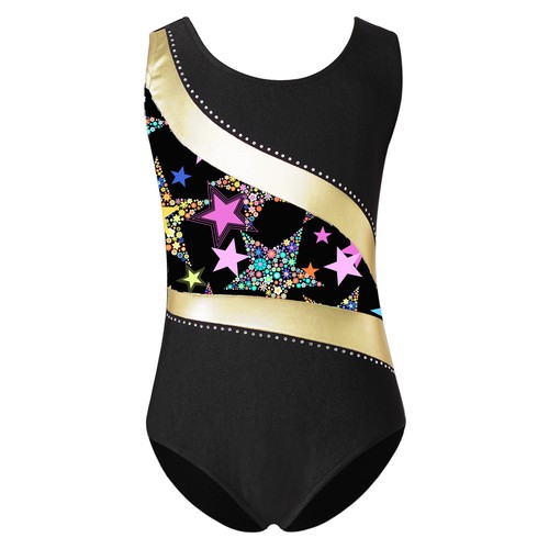 Kids Girl's Bodysuit Round Neck Sports Suit Competition Jumpsuit And Trousers - Picture 13 of 97