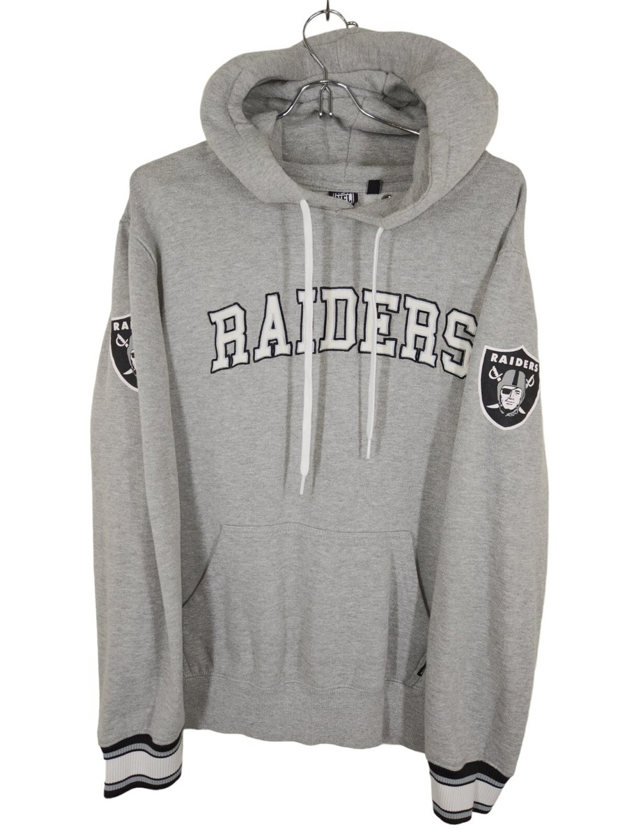 Raiders Sweatshirt Adult Medium Gray Hoodie NFL Football Sweater