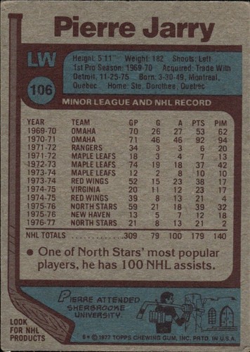 1977-78 TOPPS NHL Card Set Break #1-#264 — You Choose! Rookies, Stars & Commons - Picture 99 of 315