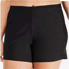 ISLAND ESCAPE Plus Size Womens Size 22W Swim Shorts Black