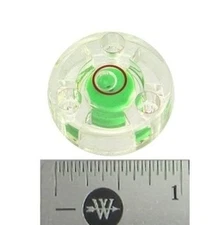 One Mountable Spirit Bubble Level Round Disc 25mm Mount with 3 Screw Holes NEW