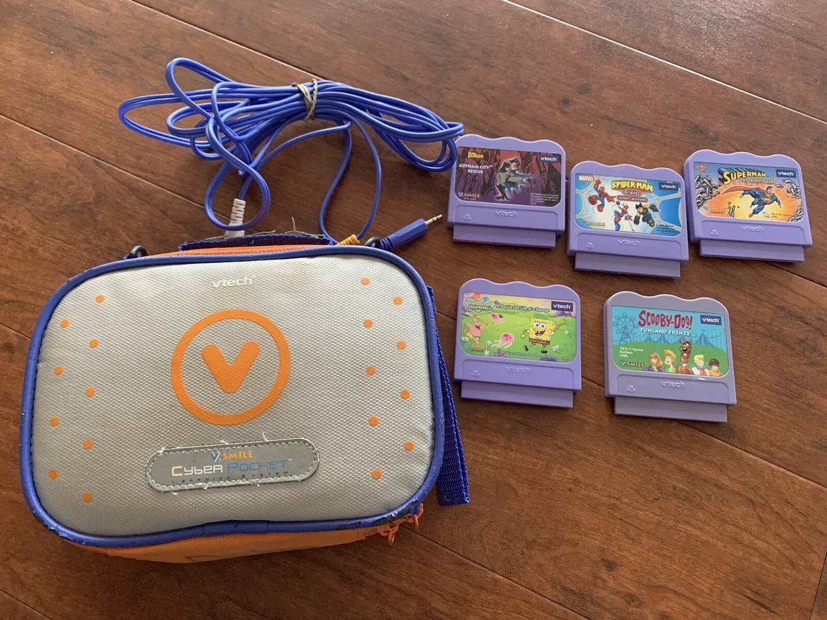 Vtech Vsmile Cyber Pocket Case Games AV Cable Boys Super Hero's Spider-Man  ++ | eBay