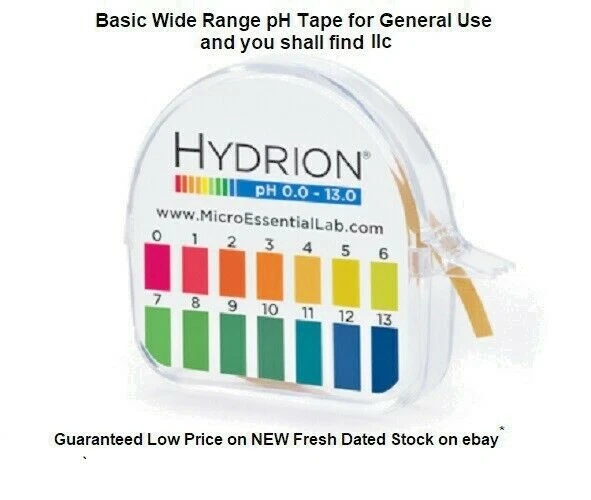 HYDRION Lab USA pH Test Paper Tape Strips 15ft Roll 0-13 Wide Range # 93 EX 2028 - Image 3 of 3