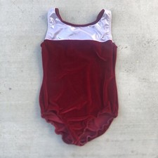 Gymnastics Dance Burgundy And Pink Leotard Adult Small
