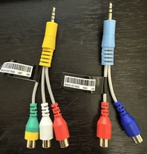 New OEM Samsung BN39-02190A BN39-02189A DC to RCA AV Gender Cable Combo Set
