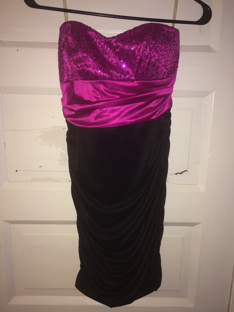 pink top black bottom dress Amazon.com: AOMEI Women's Black Cold Shoulder Strapless Pink Big Bow  Bodycon Knee Length Dress (S,Small) : Clothing, Shoes & Jewelry