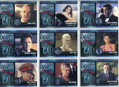 James Bond Die Another Day Complete Casting Call Chase Card Set C1-12
