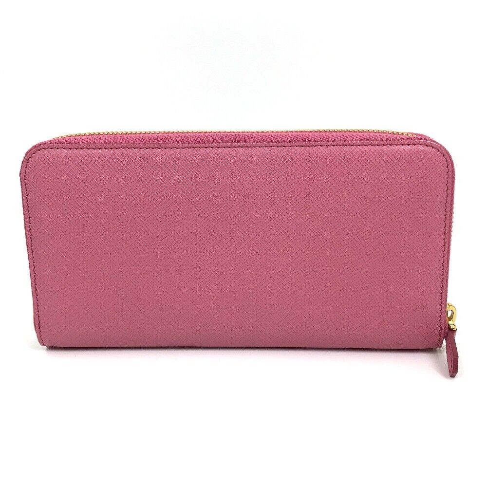 PRADA 1ML506 logo Saffiano Shine Zip Around Long Wallet PRADA 1ML506 logo Saffiano Shine Zip Around Long Wallet