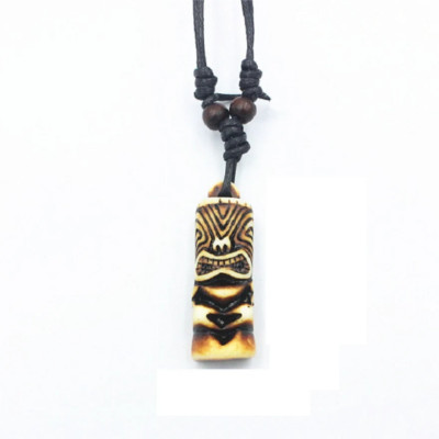 Indian Maya necklace Totem pendant Imitation Yak Bone necklace