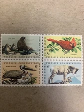 US Postage #1464-67 Wildlife Conserv. 1972 8 Cent Block of 4 MNH Stamps FreeShip