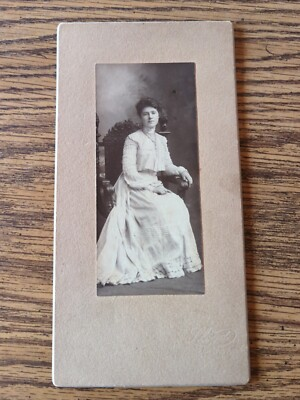 #ad #ad Rare Antique Cabinet Card Woman Photo Victorian Portrait 1800s Troy New York $28.35