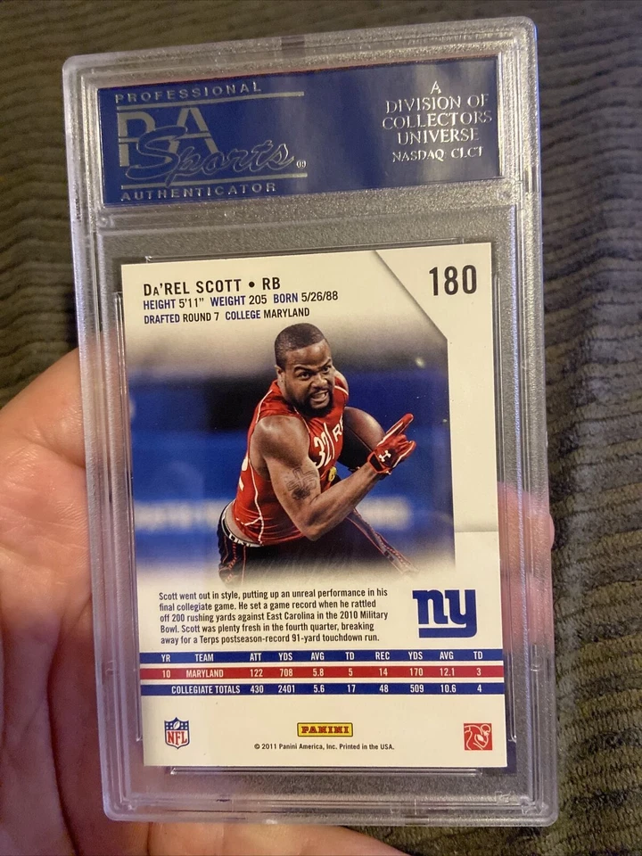 2011 Panini R & S #180 Da’rel Scott Psa 10 Rookie Card Pop 1 Of 1 - Image 2 of 2