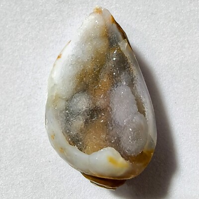 52.40 Cts Natural Snail Fossil Agate Drusy Cabochon Gemstone 31.9x19.2x12.6 MM