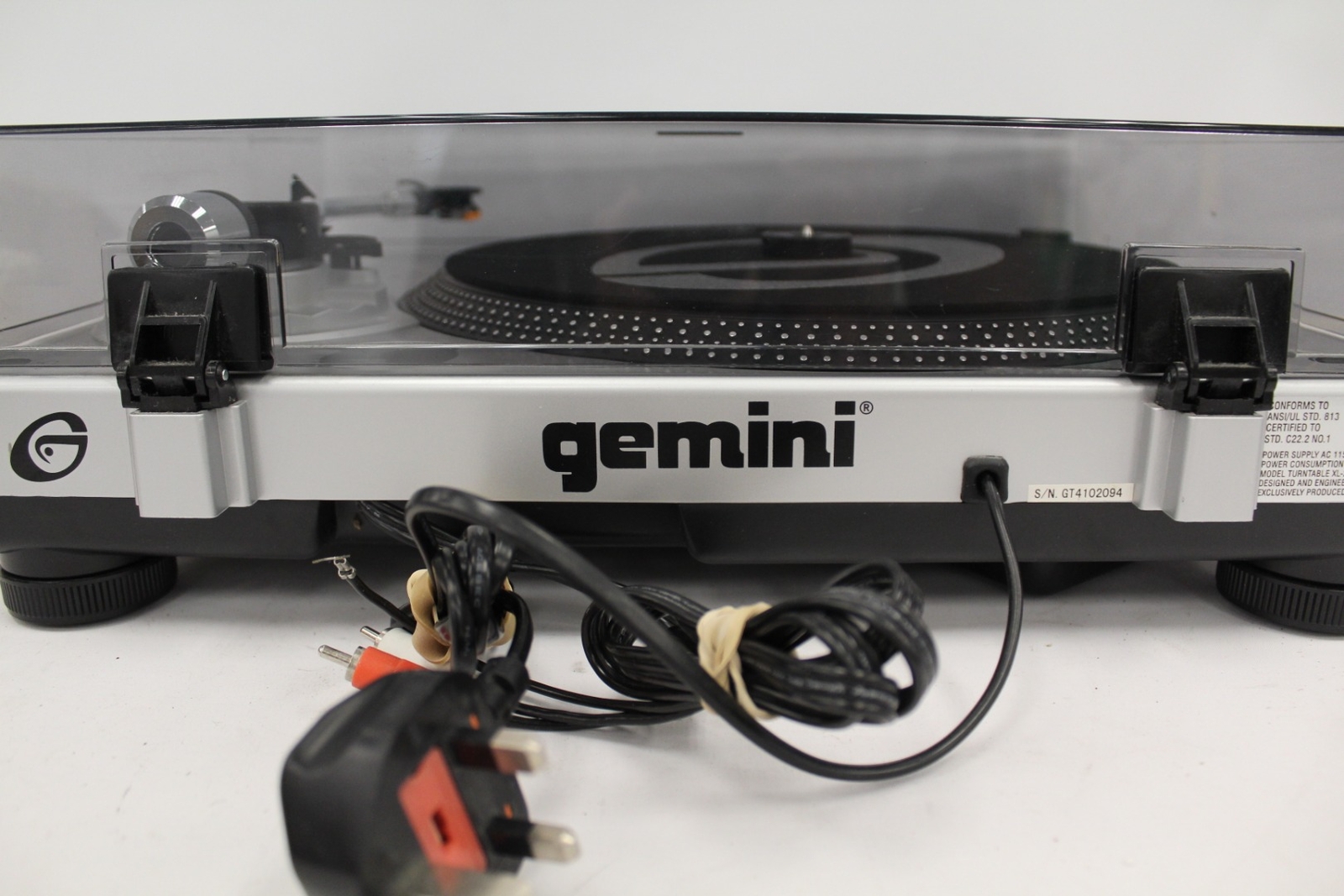 GEMINI XL200 2Spped Full Manual BeltDrive Turntable In Silver/Black