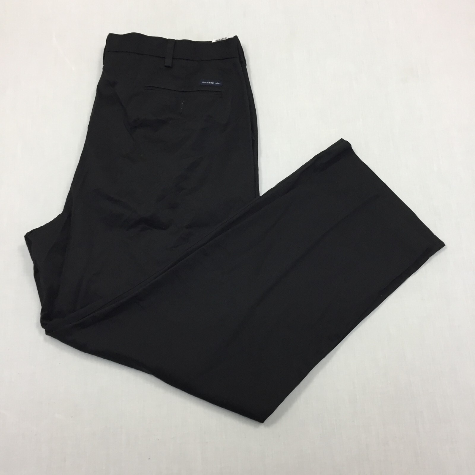 Dockers D3 Straight Fit Chino Pants for Men 40W 30L Black Cotton Trousers