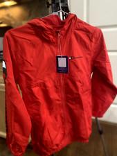 Champion Youth Size M Red Lightweight Windbreaker Rain Jacket