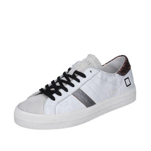 D.A.T.E. SNEAKERS HILL LOW VINTAGE CALF Donna White Lavande | Mascheroni  Store