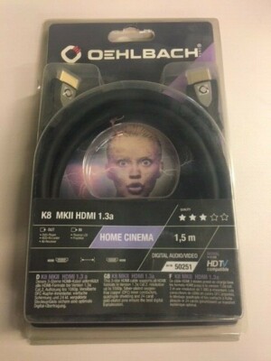 Oehlbach! K8 MKII HDMI 1.3a HDMI Kabel 1,5 Meter (50251) ##