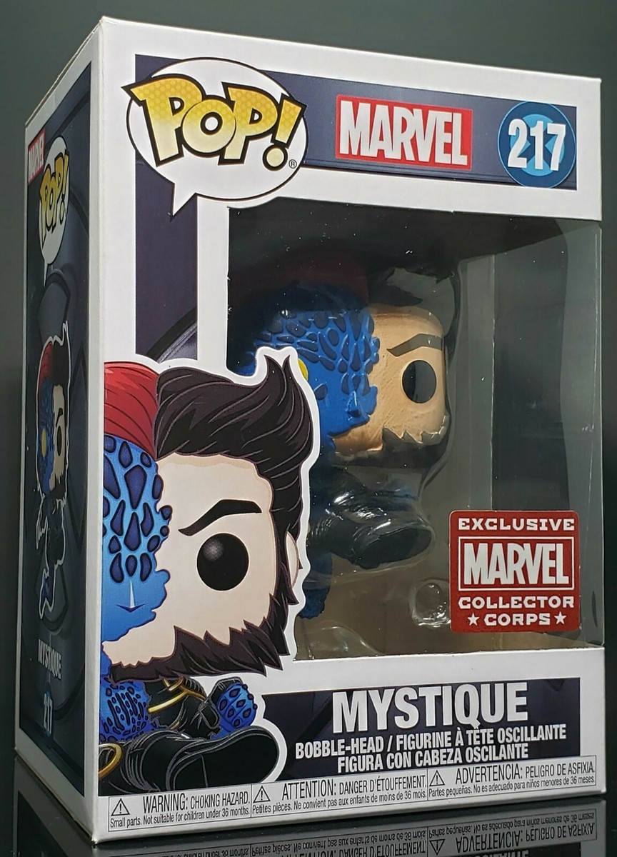 Funko Pop + Protector! Marvel #217 X-Men Mystique MCC Exclusive