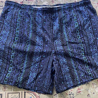 Vintage Retro H2O Swim Trunks Mens Large With Hidden Pocket For Keys Shorts Pool