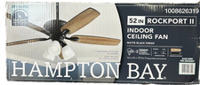 Hampton Bay Rockport II 52 in. Indoor Matte Black LED Ceiling Fan