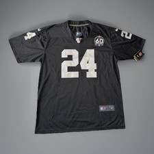 NWT LAS VEGAS RAIDERS JOHNATHAN ABRAM #24 XL On Field Football Jersey 60th Patch