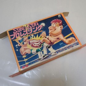 Superstar Pro Wrestling Famicom software with box and no instructions #dc7638