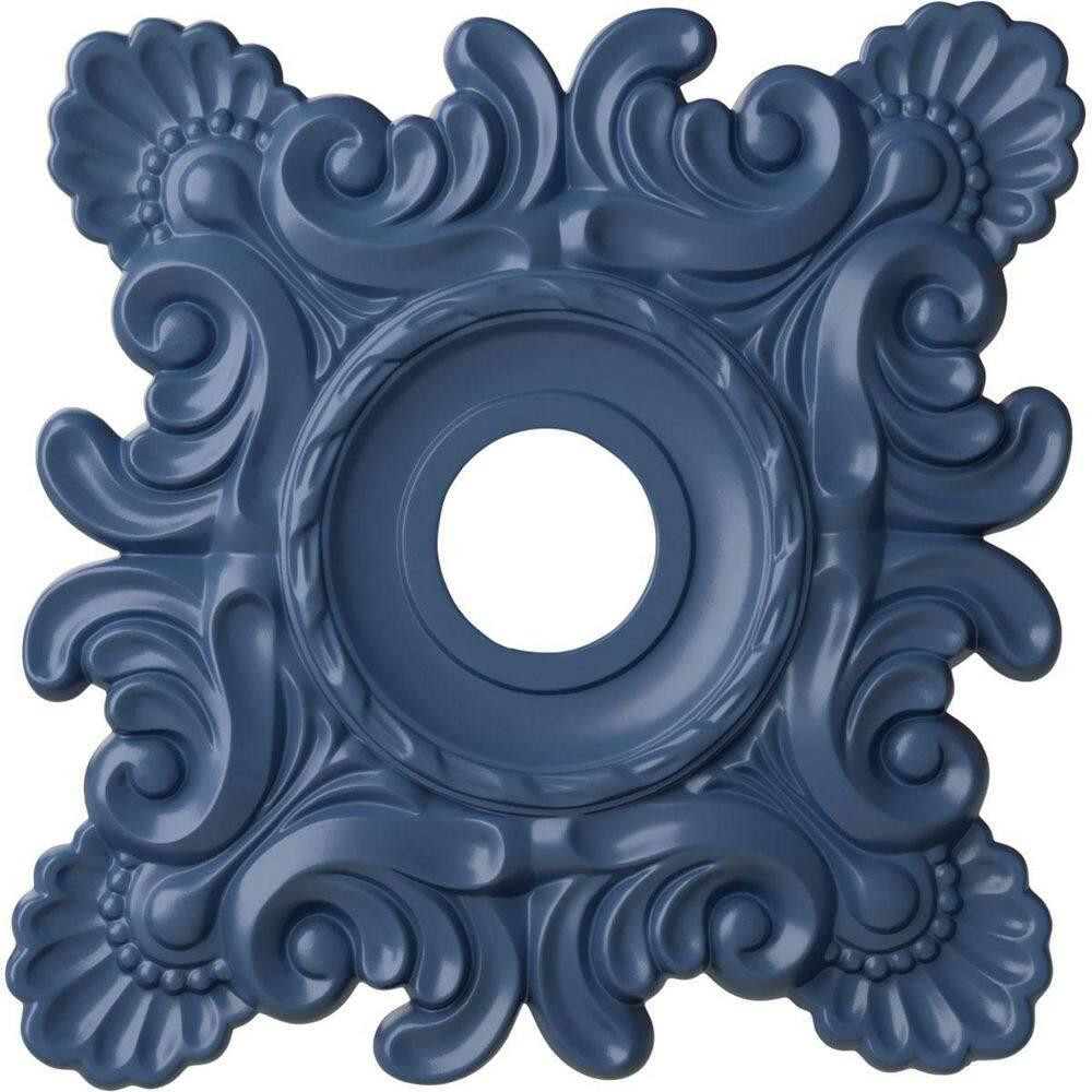 1-1/2 x 18 x 18 Polyurethane Crawley Ceiling Medallion, Hand-Painted Americana