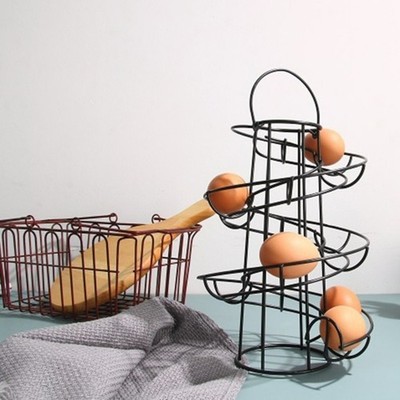Organisation Eierregal für Küche Spiral Design Vertikale Aufbewahrung Hält 20