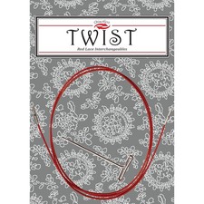 ChiaoGoo 7514-M TWIST Red Lace Interchangeable Cables 14"-Mini