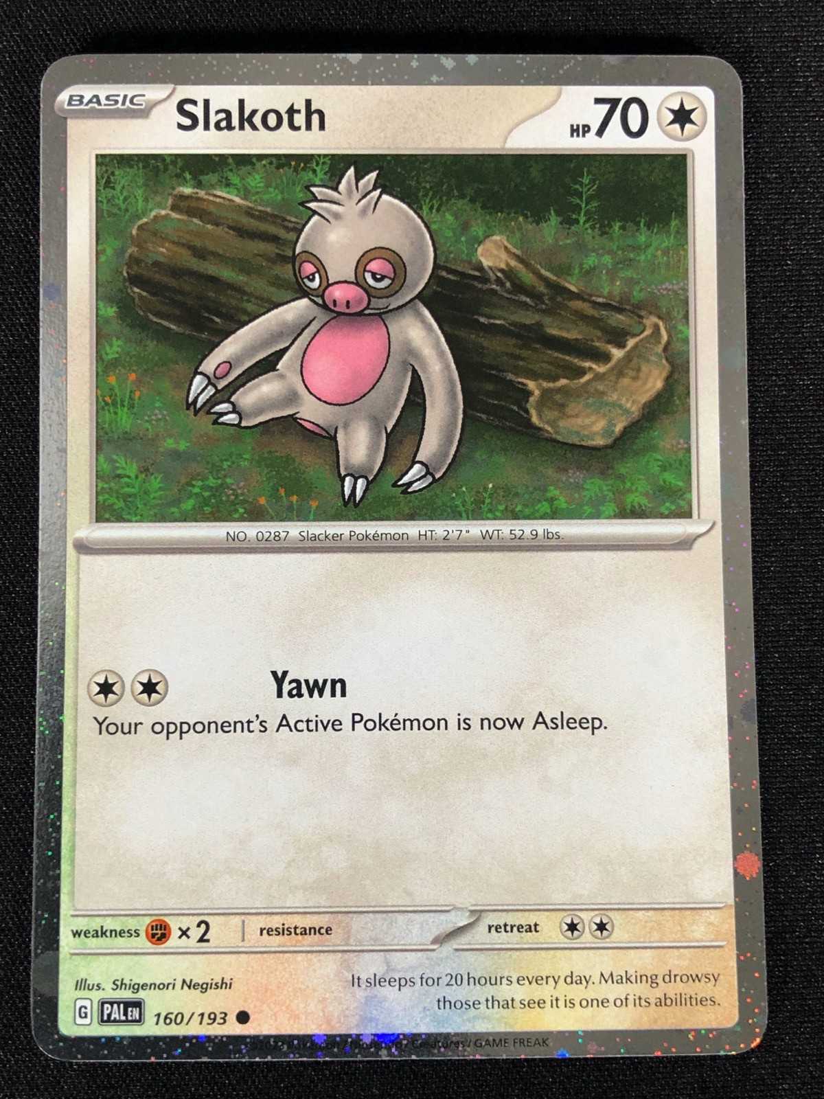 Pokemon Slakoth 160/193 Holo (NM)