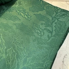 Waterford Festive Sprig Forrest Green Tablecloth 70x104” Formal Christmas in EUC
