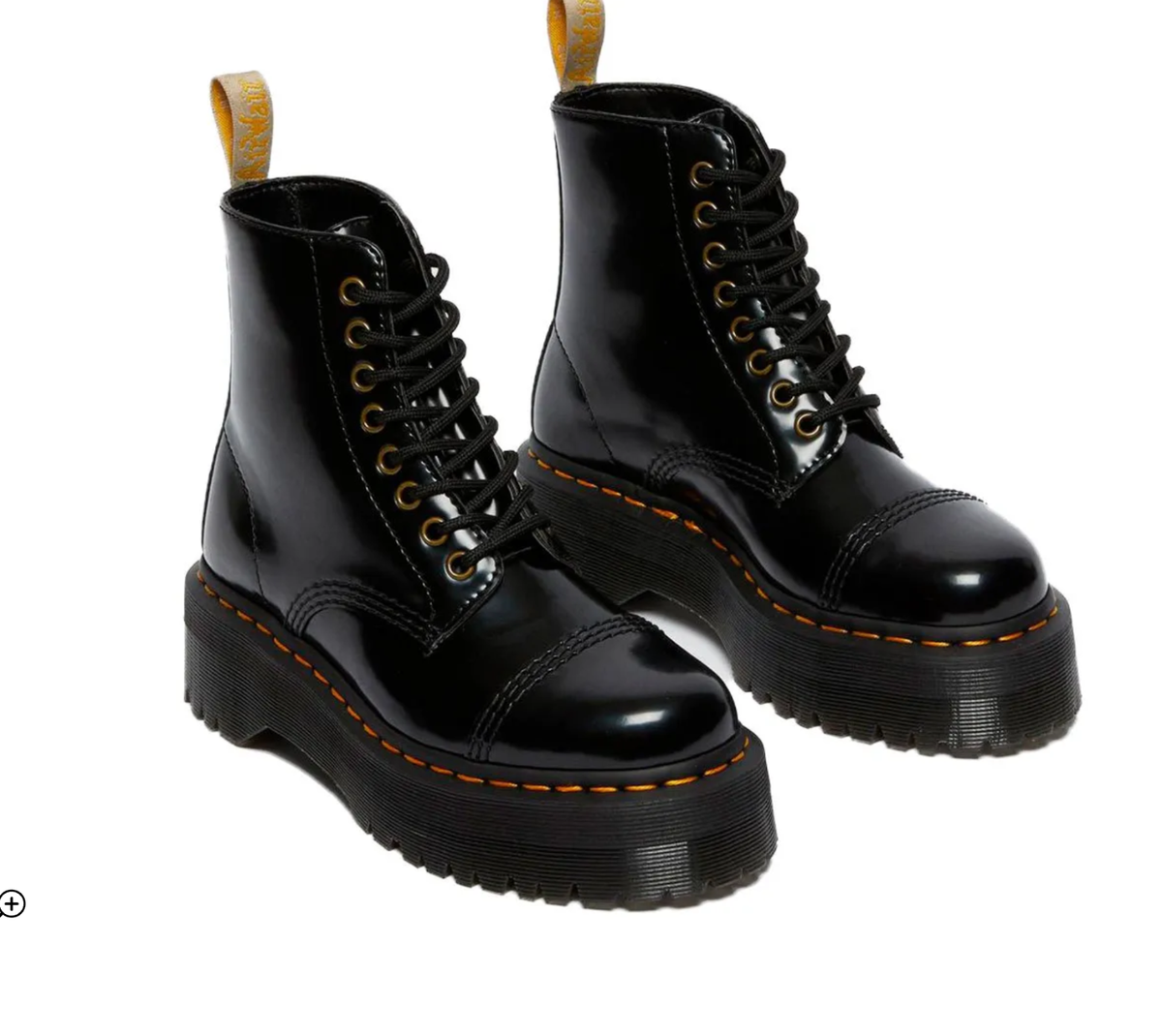 Dr Martens Sinclair Zip Up Vegan Black Oxford Platform MSRP$280
