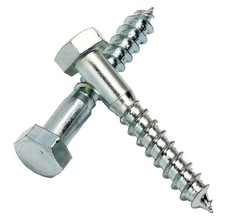 M6 M8 M10 COACH SCREWS HEXAGON HEAD WOOD SCREW LAG BOLTS ZINC PLATED ALL SIZES