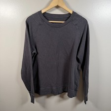 Lululemon Crewneck Sweatshirt Womens Size 8 Medium Charcoal Gray Comfy
