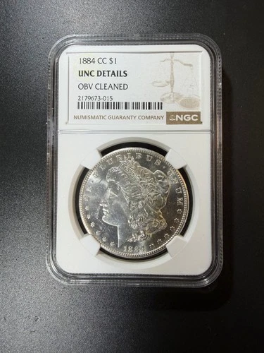 1884 CC Morgan Silver Dollar NGC UNC Details KEY DATE 90% Silver Coin