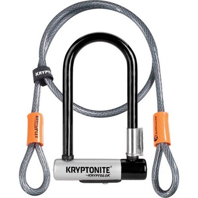 Kryptonite Kryptolok Mini Bügelschloss mit 4 Fuß Flex und Flexframe Halterung Sold Sec