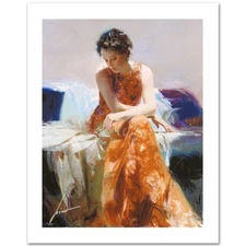 Pino (1939-2010), "Solace" Hand Signed Limited Edition on Canvas with Certificat