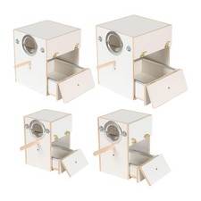 Parakeet Nesting Box Wooden Bird Breeding Nest for Conures Finches Parrots