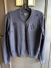 Zadig  Voltaire Alpha Stars Navy Button Cardigan size Women  s M 