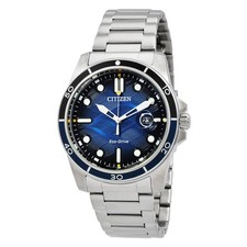 Citizen Marine 1810 Eco-Drive Blue Dial Men's Watch AW1810-85L