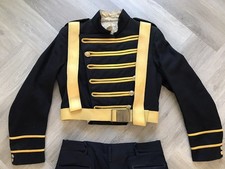 Vintage Drum Corps Marching Band Uniform Jacket Pants Military Bellhop Napoleon