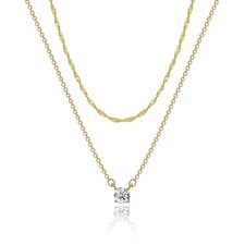 Layered Gold Necklaces for Women, Dainty Layered Necklace 14k Gold Plated/Sil...