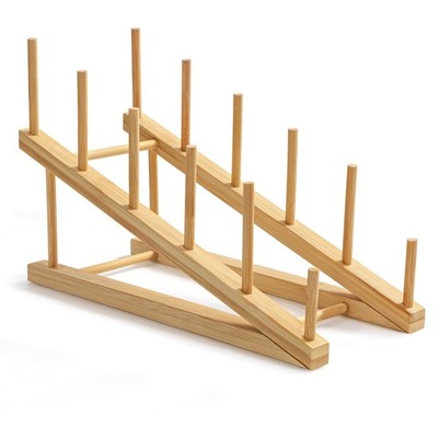 Bamboo Wooden Dish Drying Rack, 1 PCS Plate/Dish/Book/File/Bowl/Cup/Cutting B...