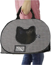 Stress-Free Cat Travel Carrier Collapsible Gray White for 2 Cats, for Indoor Cat