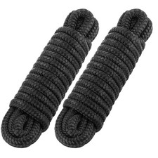 Premium Marine-Grade Dock Lines - 2 Pack 3/8" x 15' Strength-Tested Double Br...