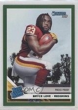 2019 Panini Donruss Rated Rookie Press Proof Green Bryce Love #332 2t9