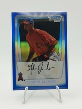 2011 Bowman Chrome Prospects Auto Blue Refractor Gabriel Jacobo #'d /250 Angels